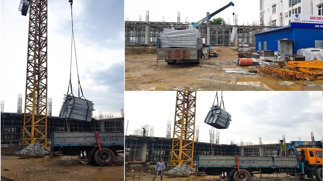 hình ảnh vận chuyển giàn giáo xây dựng