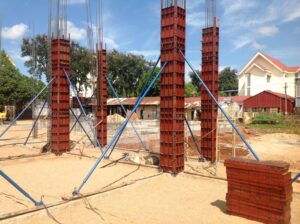 đổ bê tông cột nhà sử dụng cốt pha hộp cột
